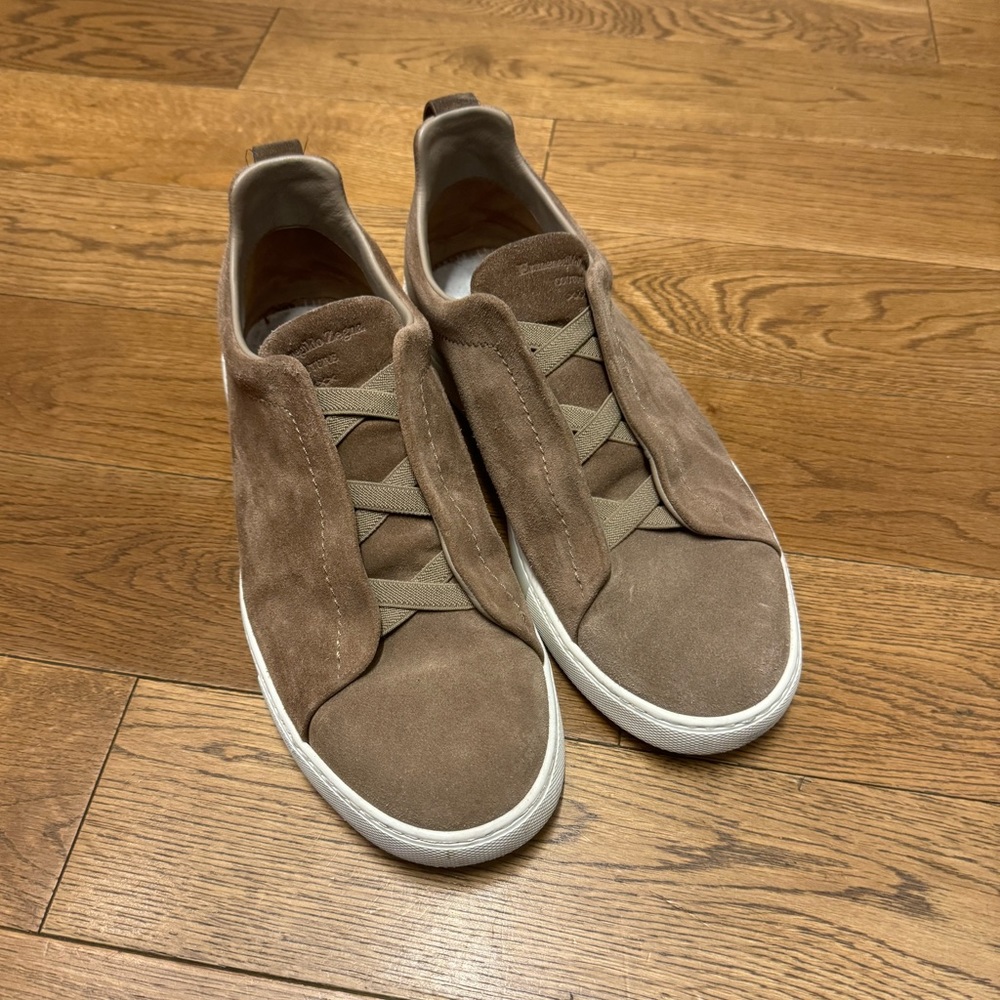 Zegna Men’s Triple Stitch Suede Shoe